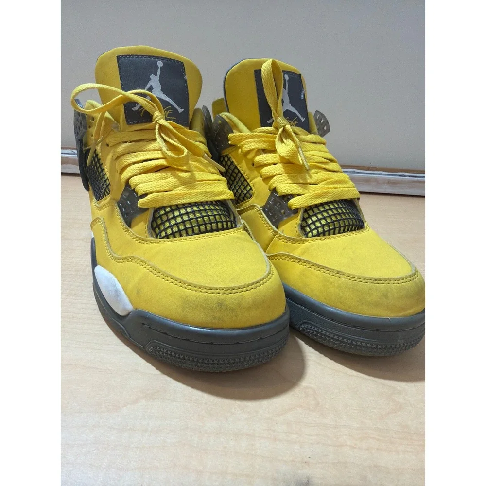 Air Jordan 4 Retro Lightning Tour Yellow White Dark Blue Grey CT8527-700